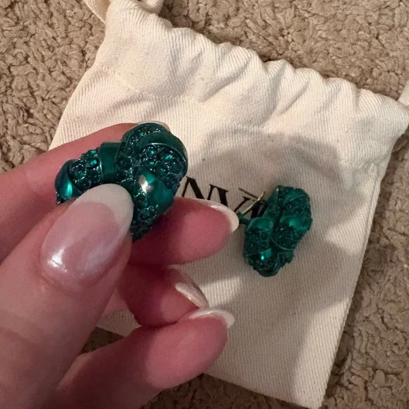Lanvin Green Melodie Earrings ASO Meghan Markle - Picture 7 of 14